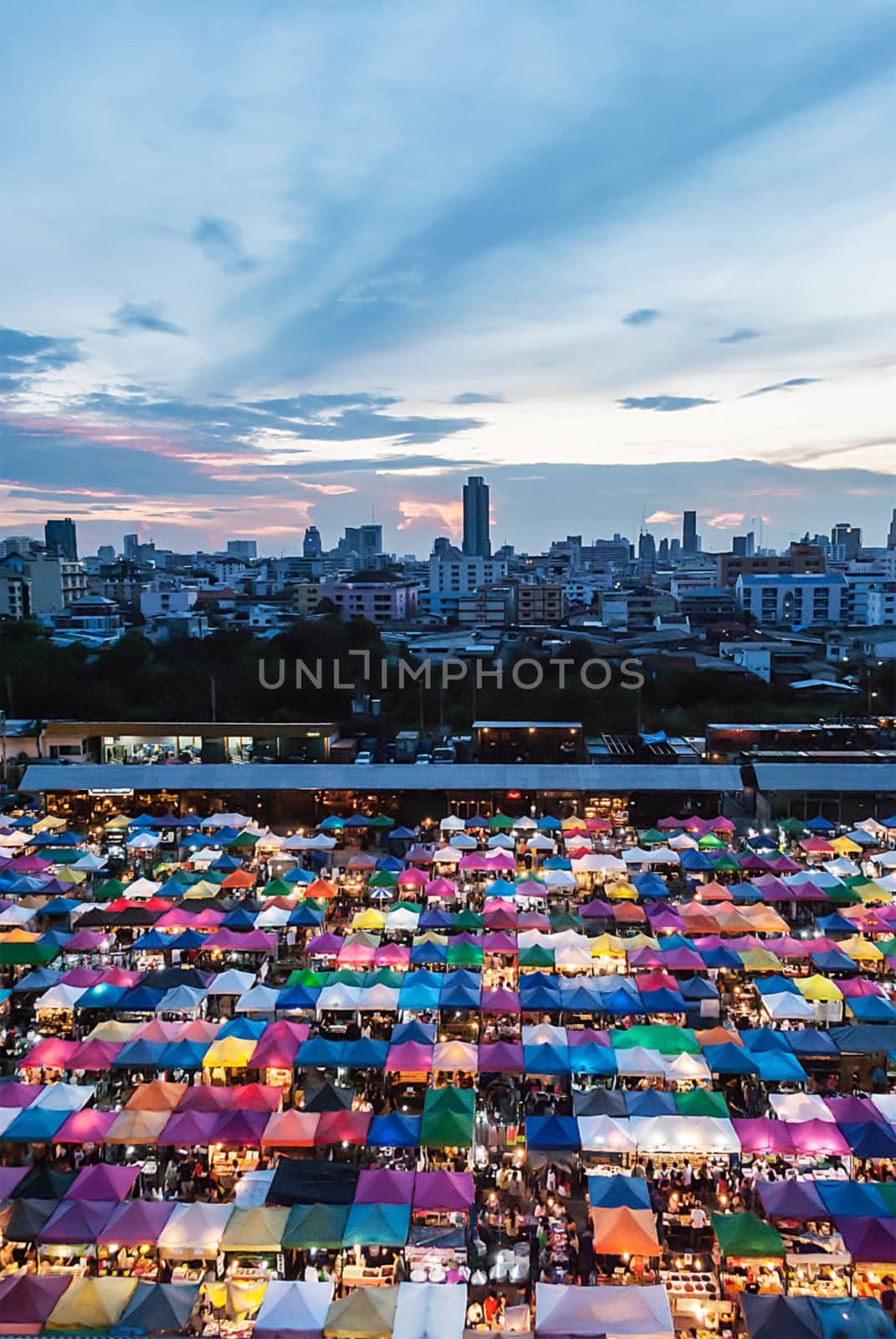 muticolor of the night market in Bangkok, color of town in the n by rakoptonLPN