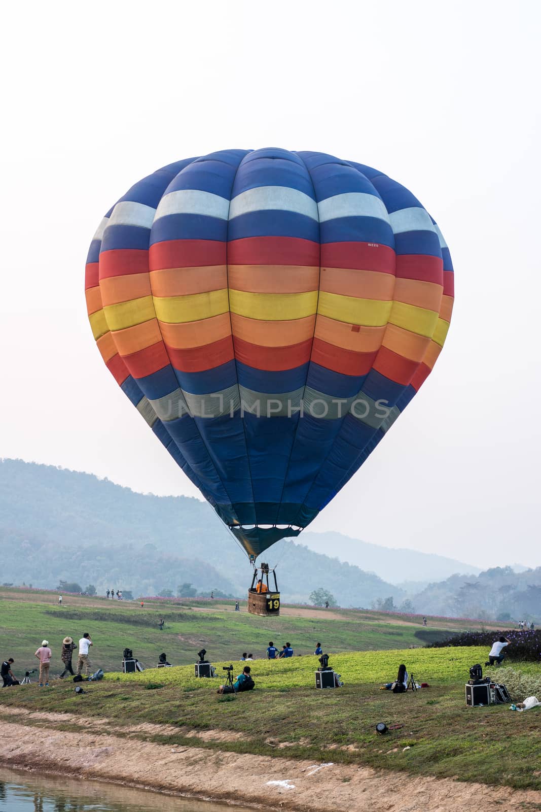 CHIANGRAI, THAILAND - FEBRUARY 14, 2016 : Hot air Balloons ready by rakoptonLPN