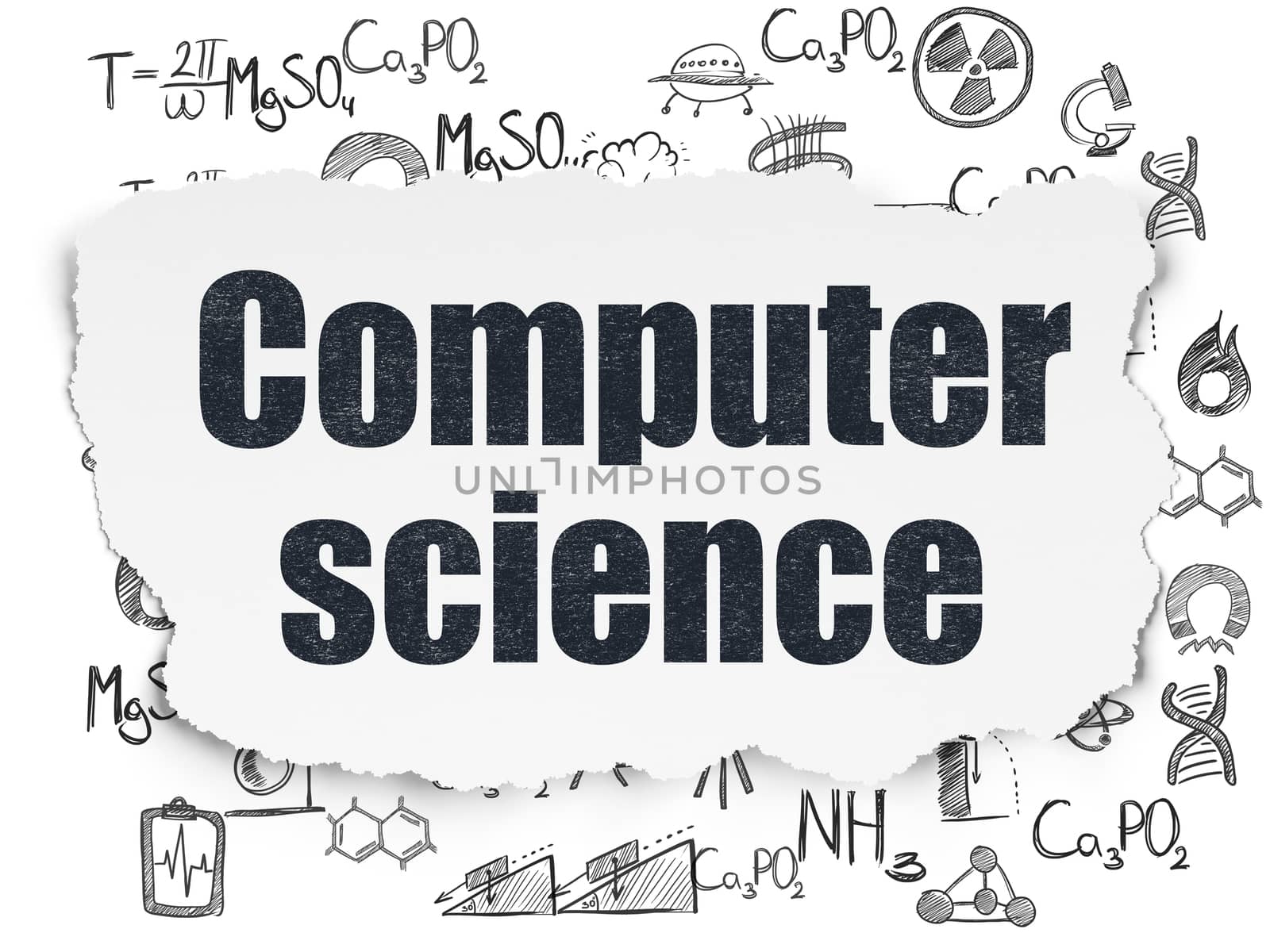 Science concept: Computer Science on Torn Paper background by maxkabakov