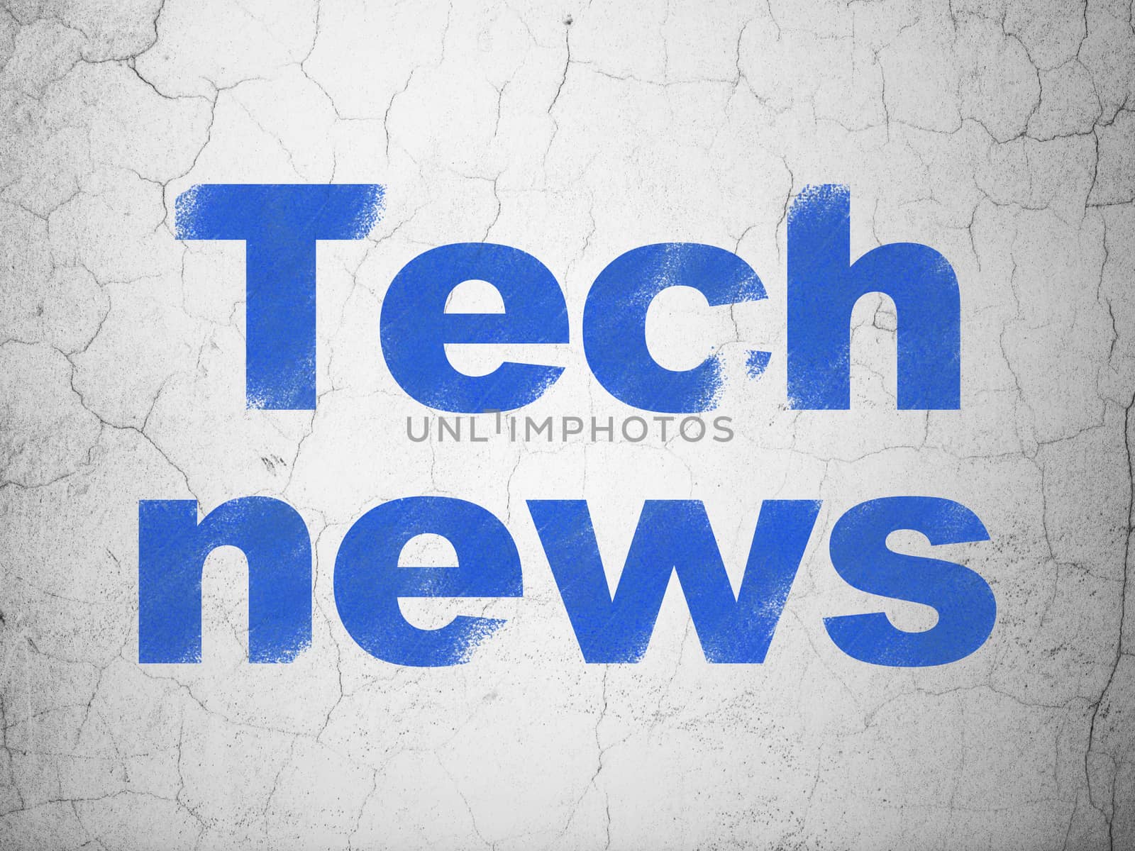 News concept: Tech News on wall background by maxkabakov