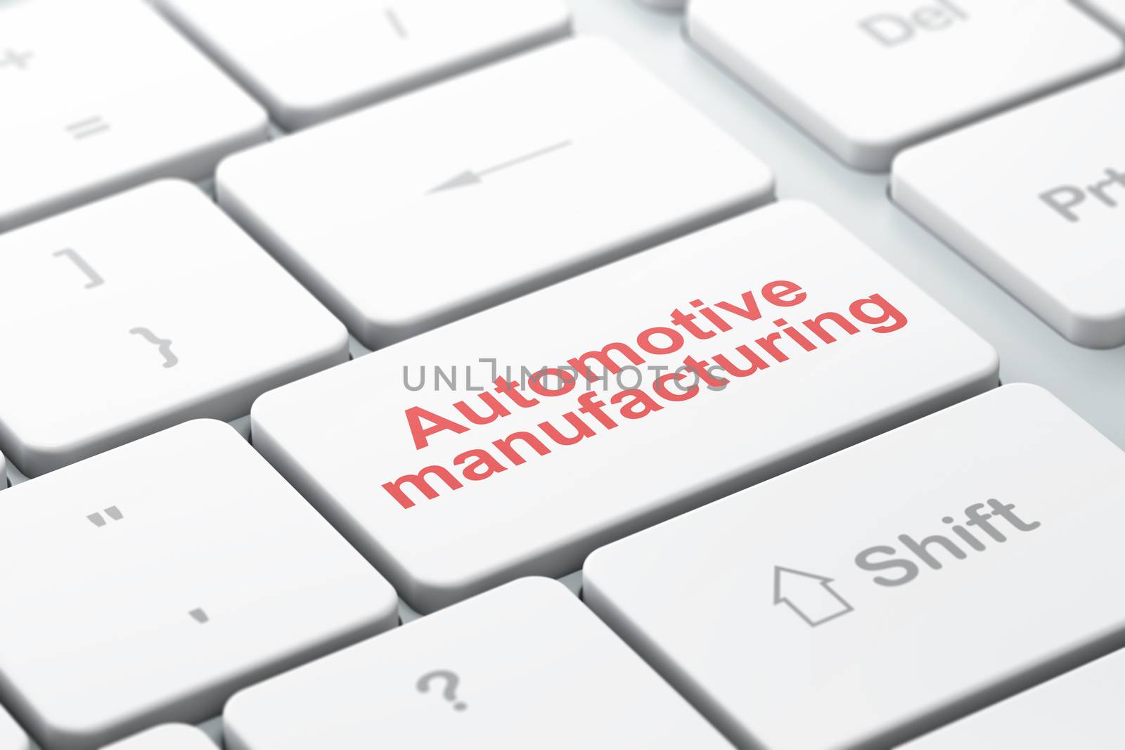 Manufacuring concept: Automotive Manufacturing on computer keyboard background by maxkabakov