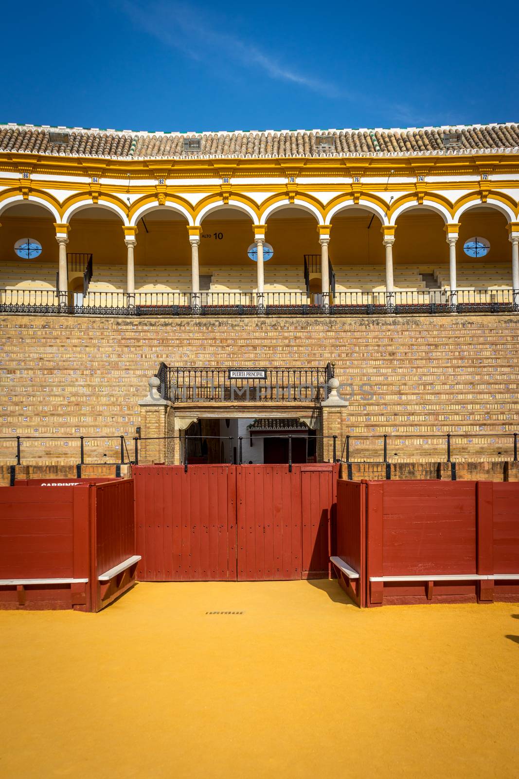 The bull fighting ring at Seville, Spain, Europe