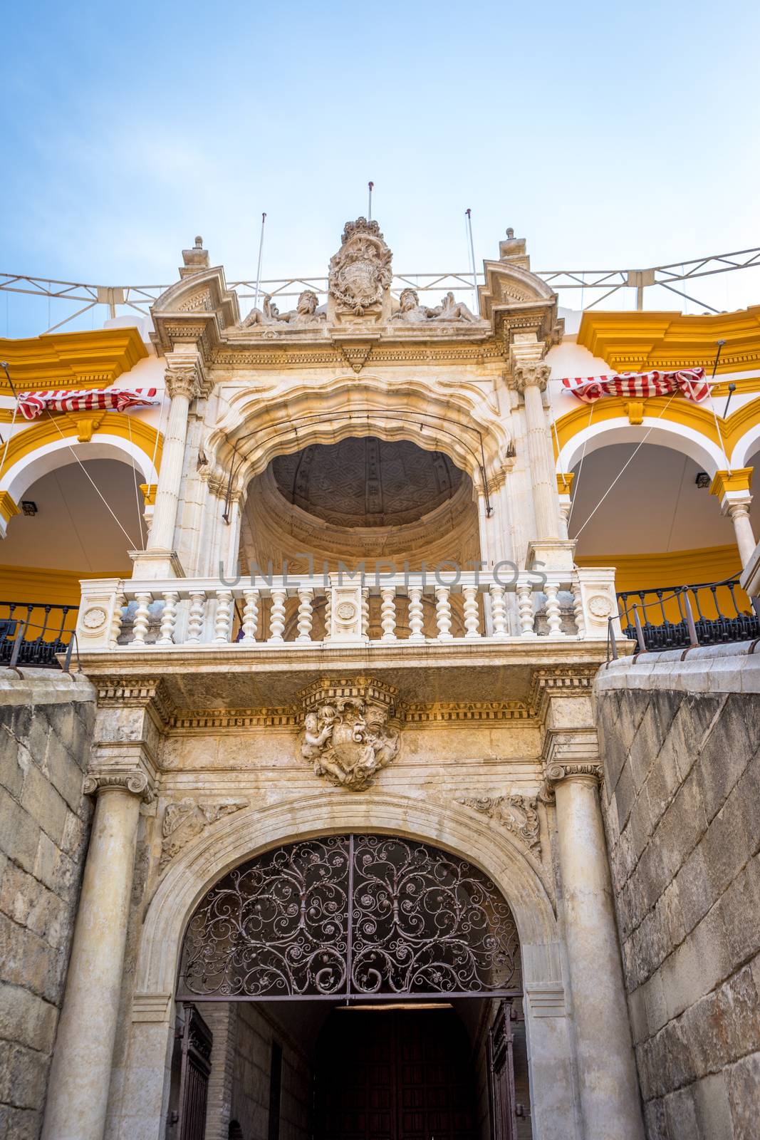 The bull fighting ring at Seville, Spain, Europe