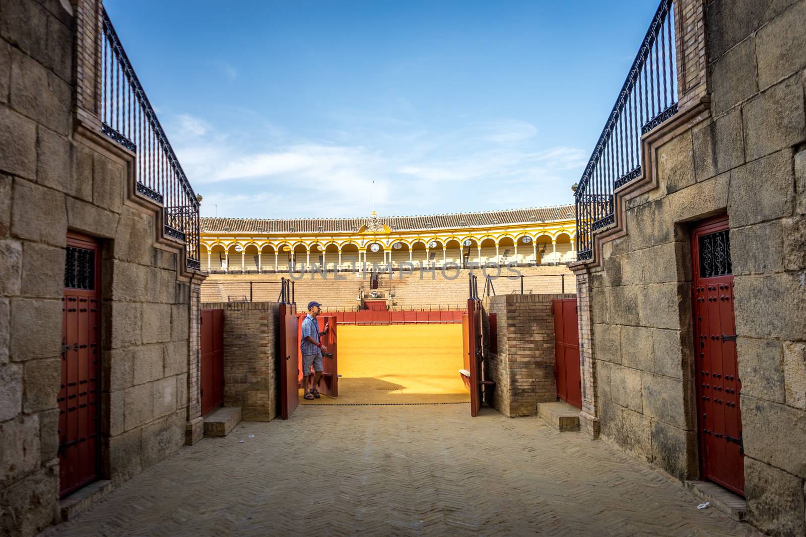 Seville, Spain - June 19: The bull fighting ring in Seville, Spa by ramana16