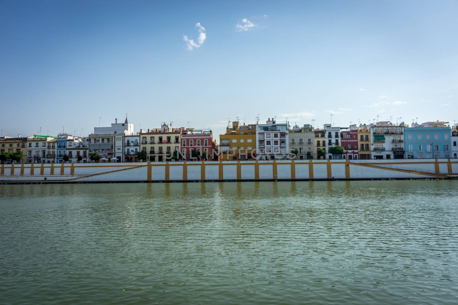 The Guadalquivir river in Seville, Spain, Europe