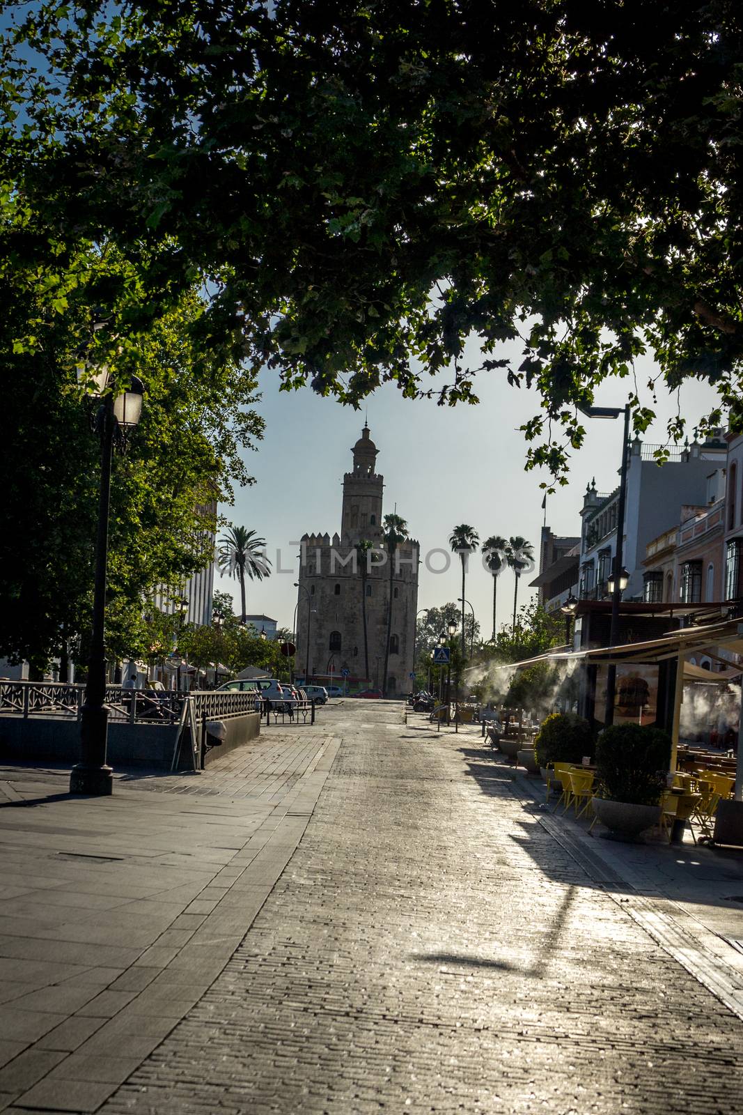 The tower of gold Torre Del Oro  in Seville, Spain, Europe