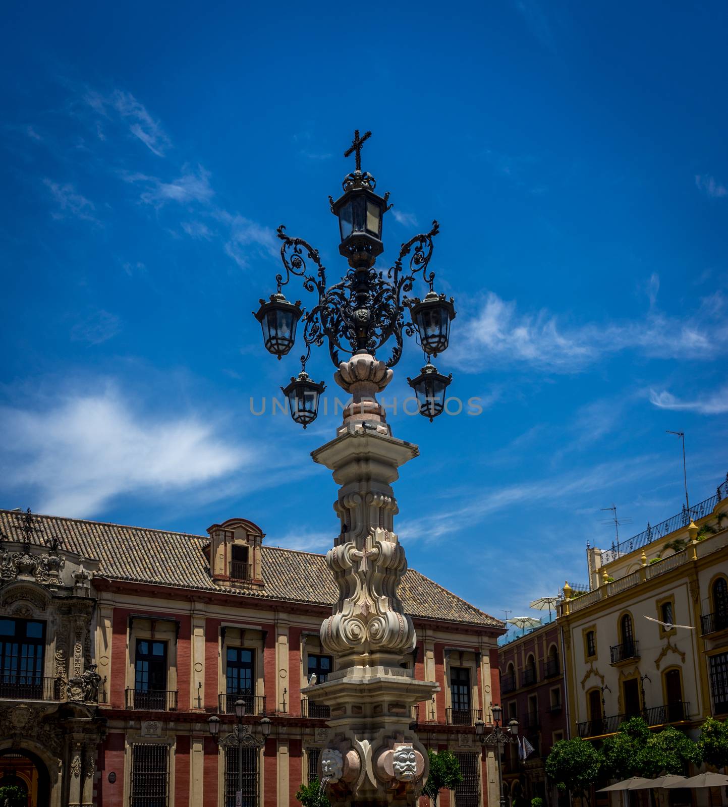 A lampost in Seville, Spain, Europe by ramana16