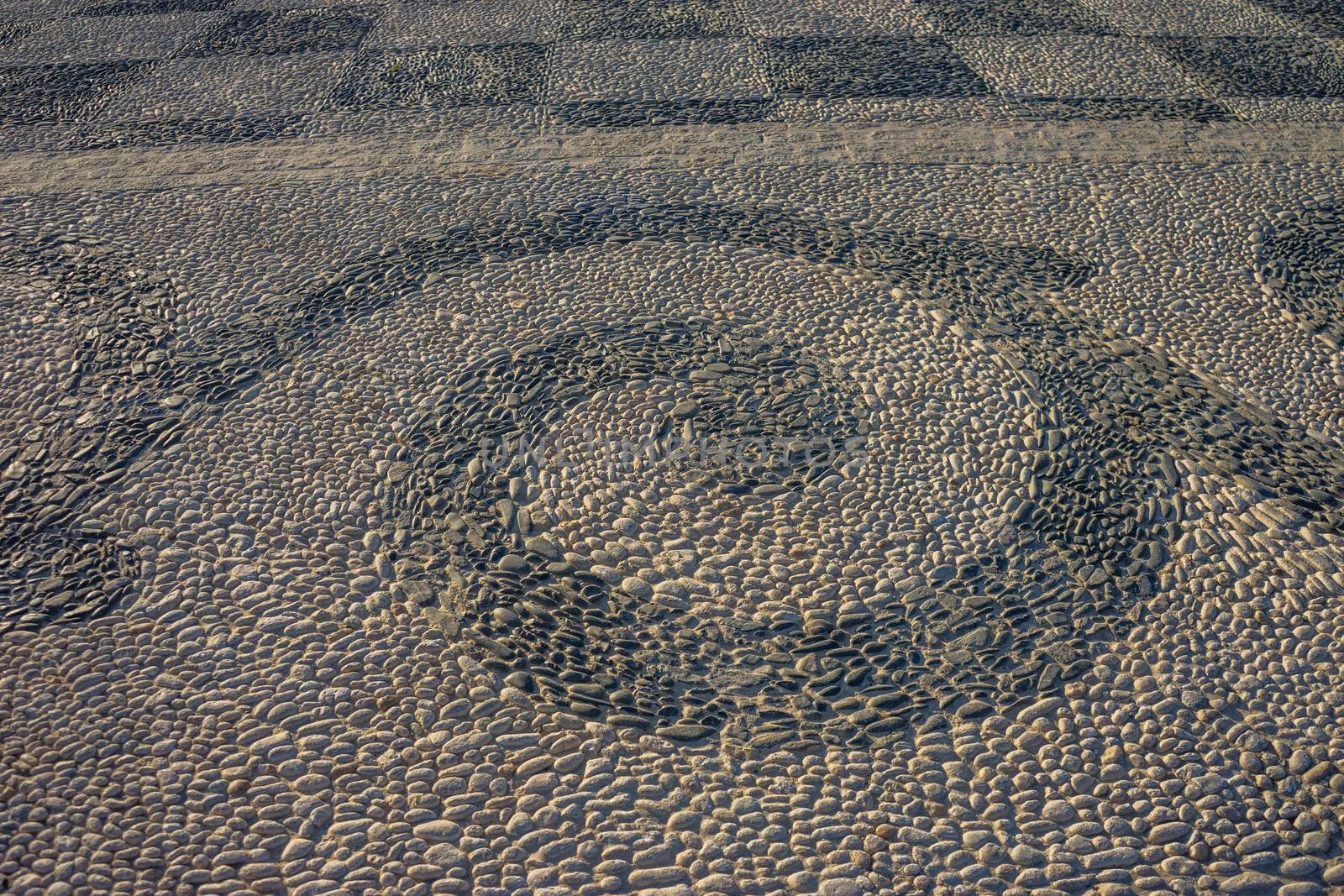 Pattern on the floor in plaza de espana in Seville, Spain, Europe