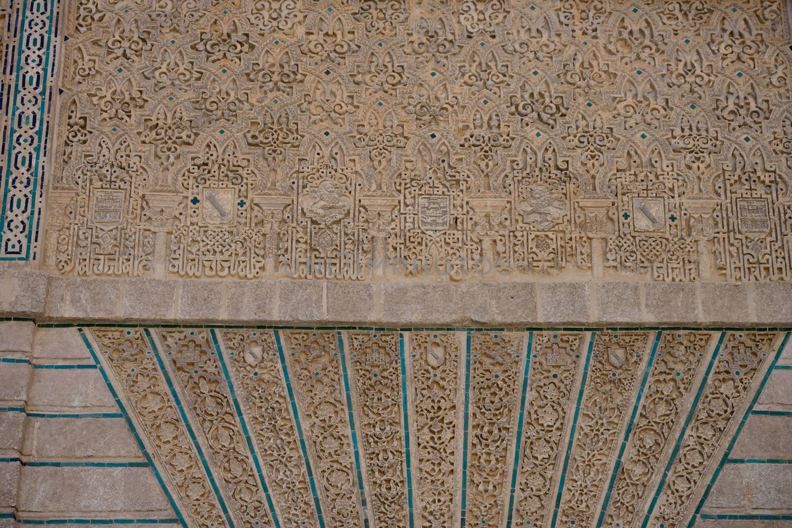Moorish arabic design pattern in Seville, Spain, Europe by ramana16