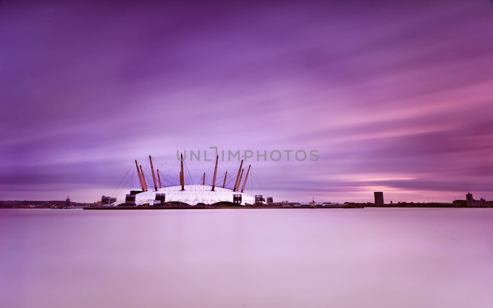 The Millennium Dome, also called O2 Arena, on January 16, 2012 in London, UK.