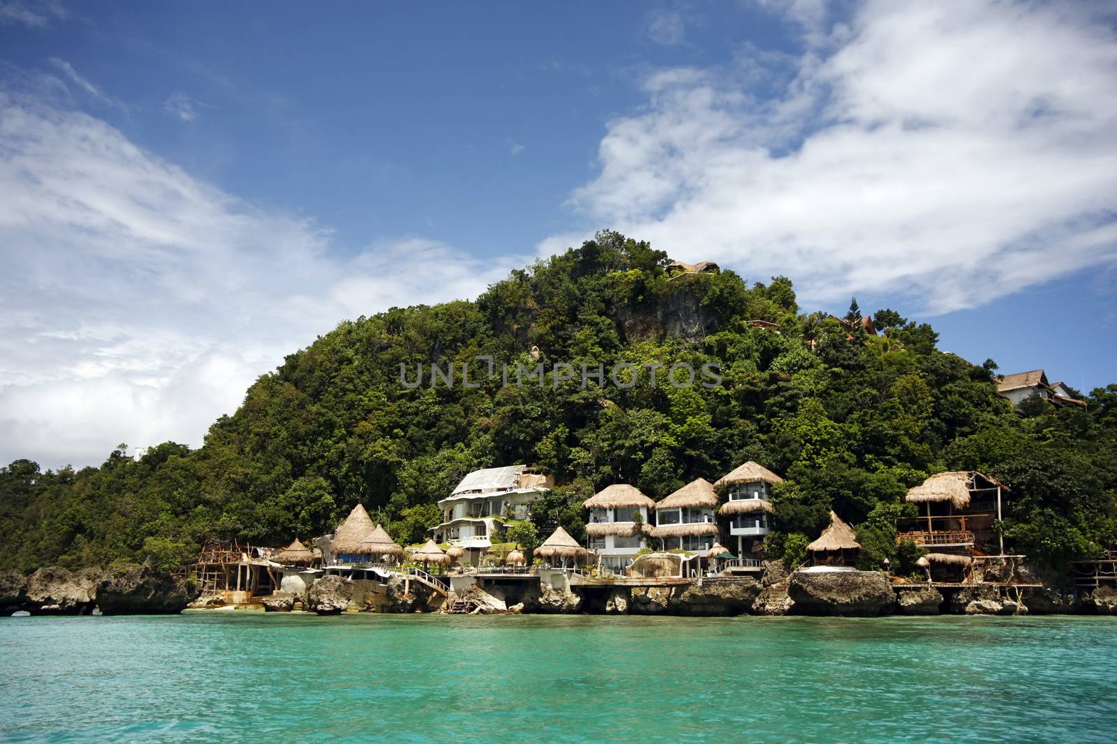 Small house on the coast of the island of Boracay