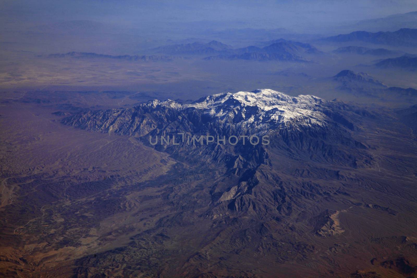 Mountains of afghanistan view from the airplane