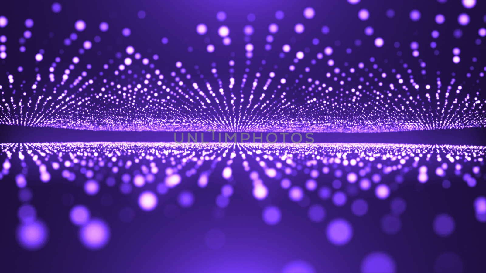 Abstract background with animation of flying flicker particles. Magic backdrop. 3d rendering