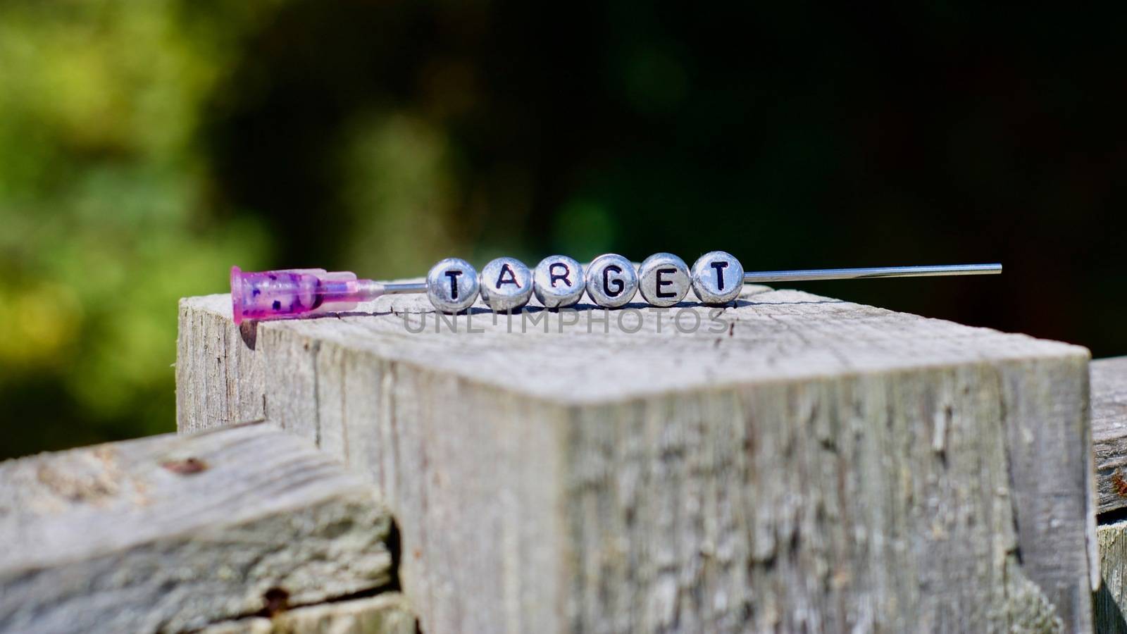 Target silver letters by adriantoday
