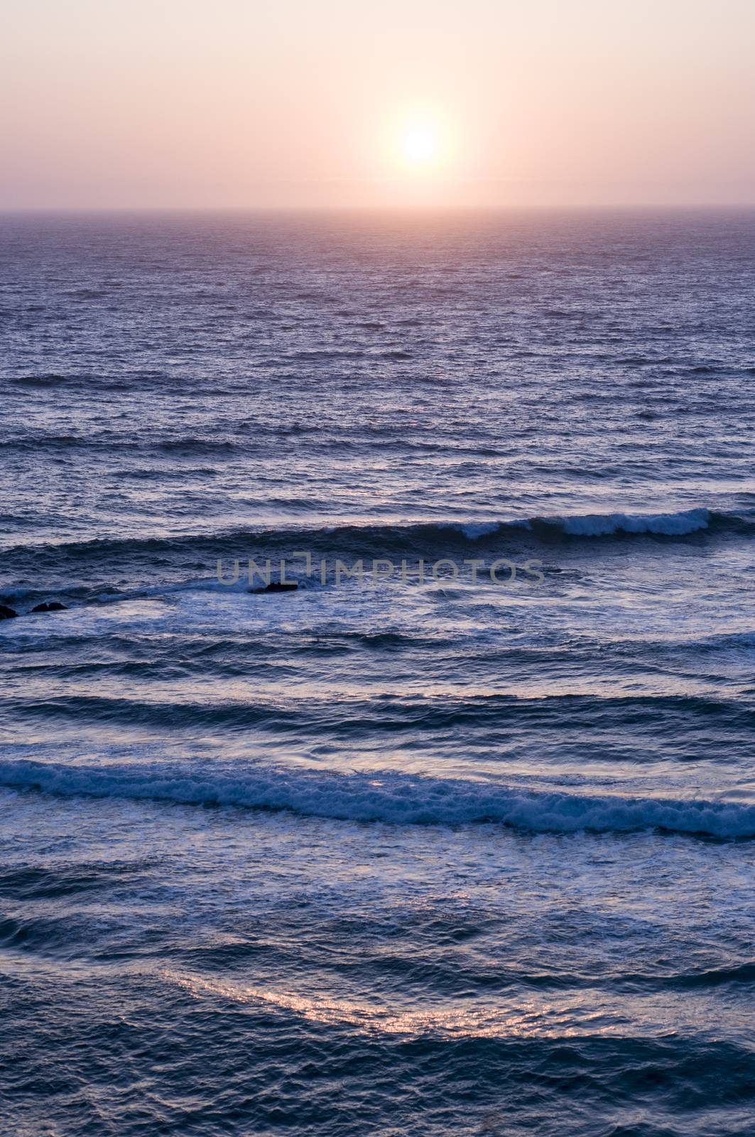 Oceanview from Plaskett Creek in Big Sur, CA at sunset