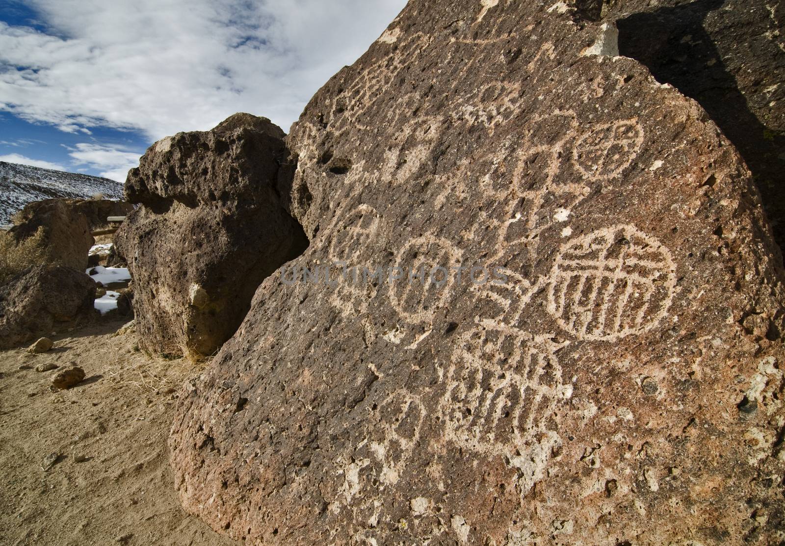 Chigado Petroglyphs along Fish Slough Road in Bishop, CA.