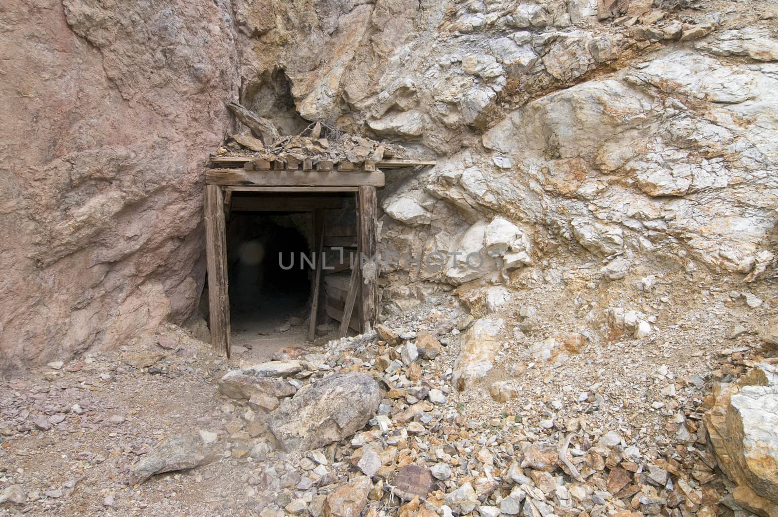 Abandoned mine entrance in Death Valley, CA by Njean