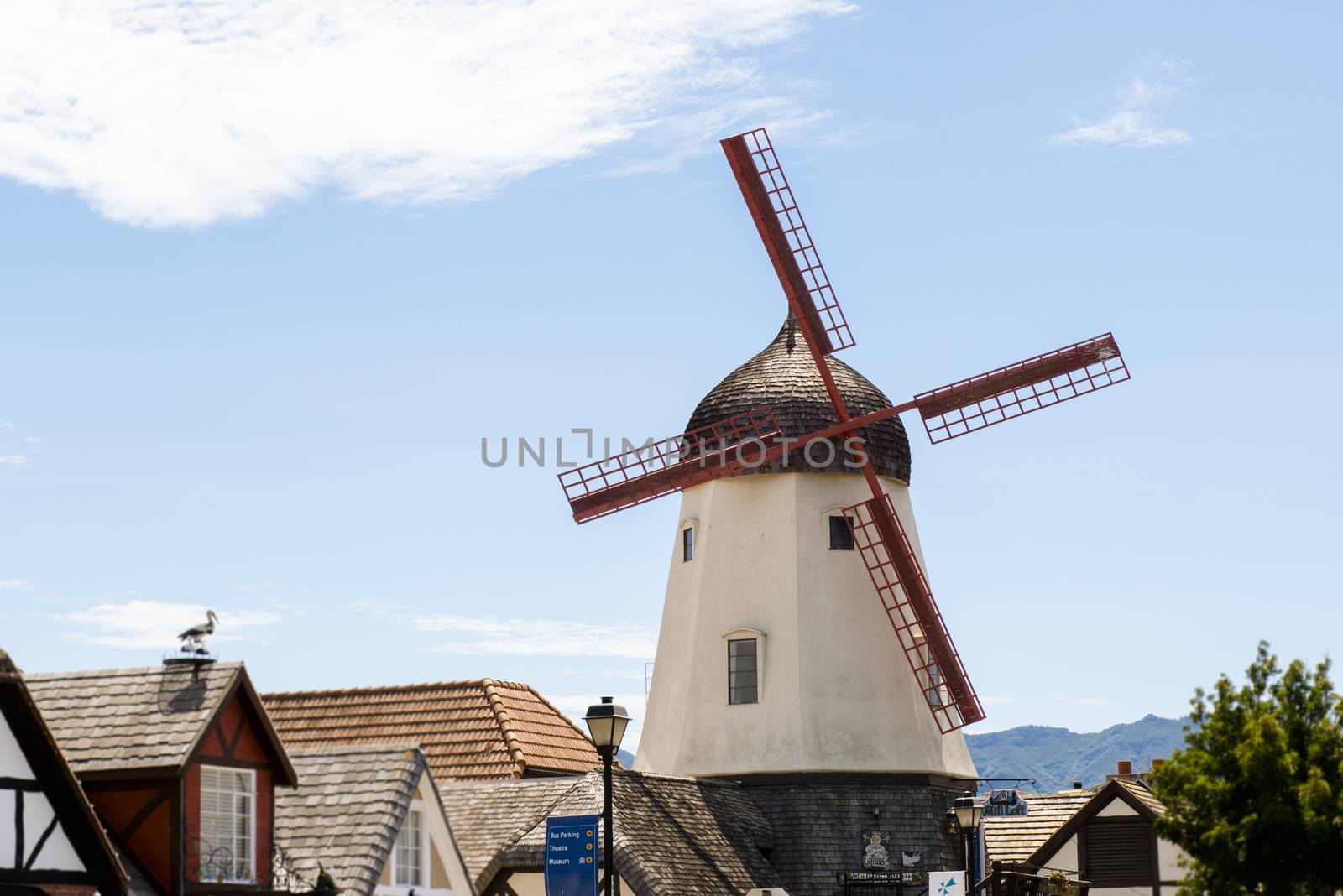 Windmill in Solvang, CA by Njean