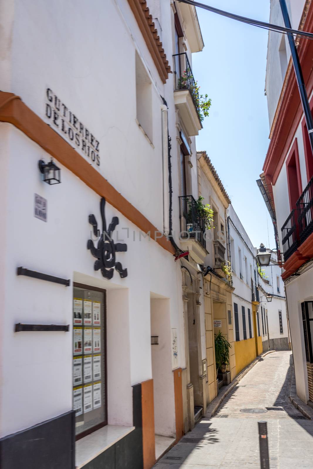 The empty streets of Cordoba on June 20, 2017. Spain, Europe