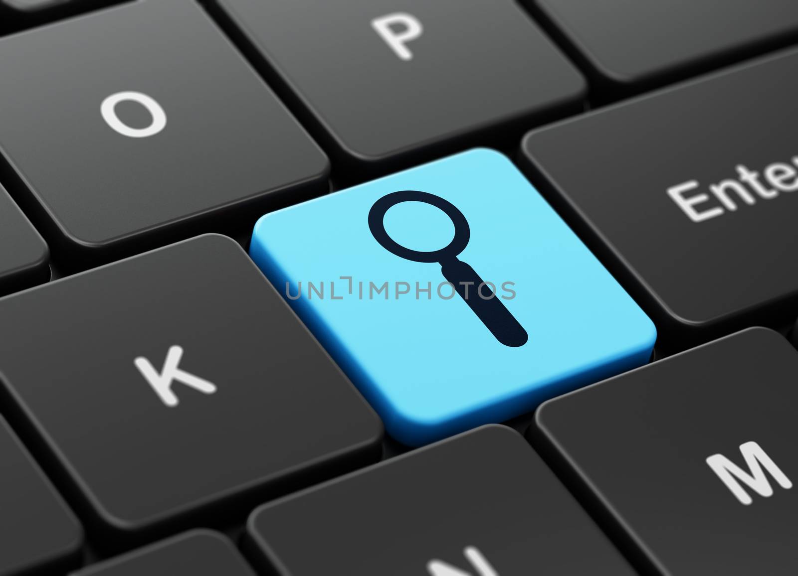 Web design concept: Search on computer keyboard background by maxkabakov