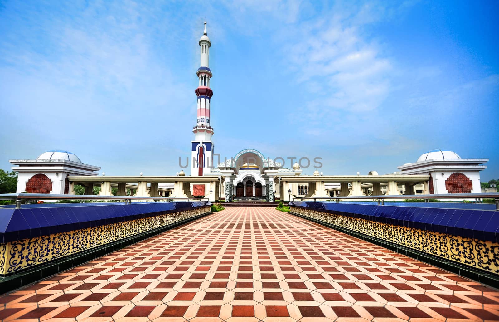 low angle view, largets mosque, modern ,