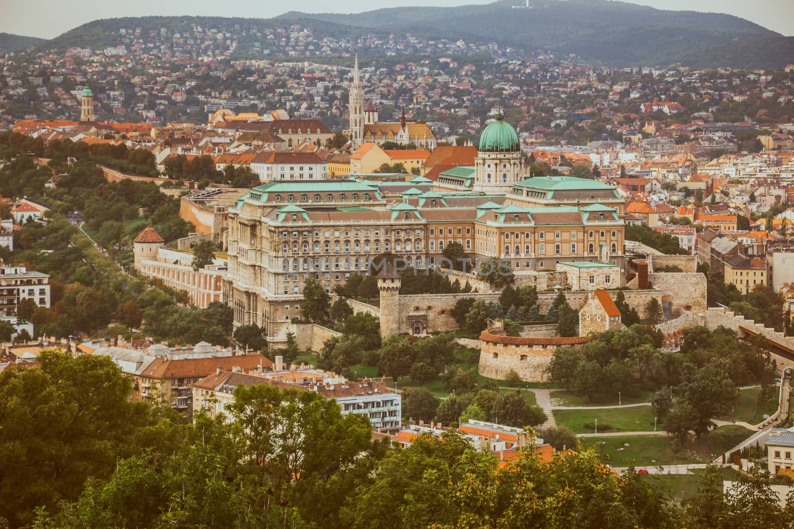 The Buda Castle. Budapest, Hungary. old royal castle.