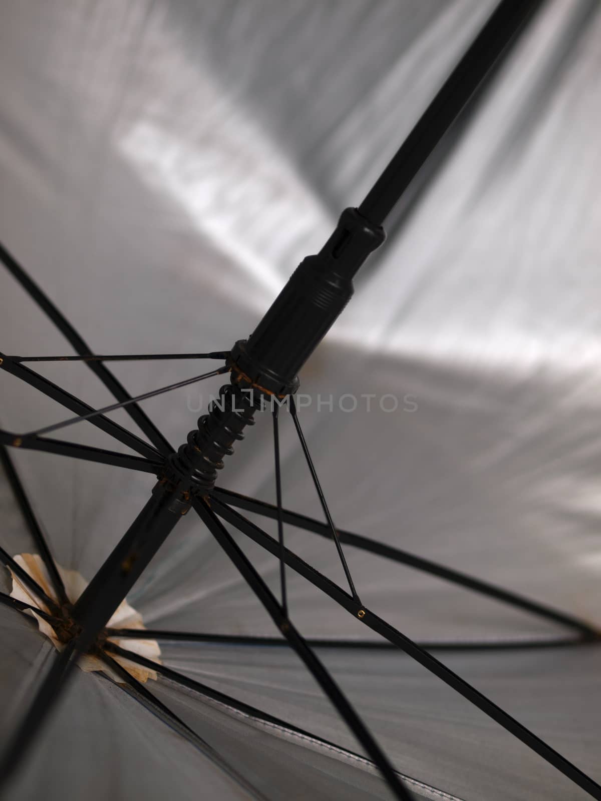 COLOR PHOTO OF ABSTRACT SHOT OF UMBRELLA FRAME