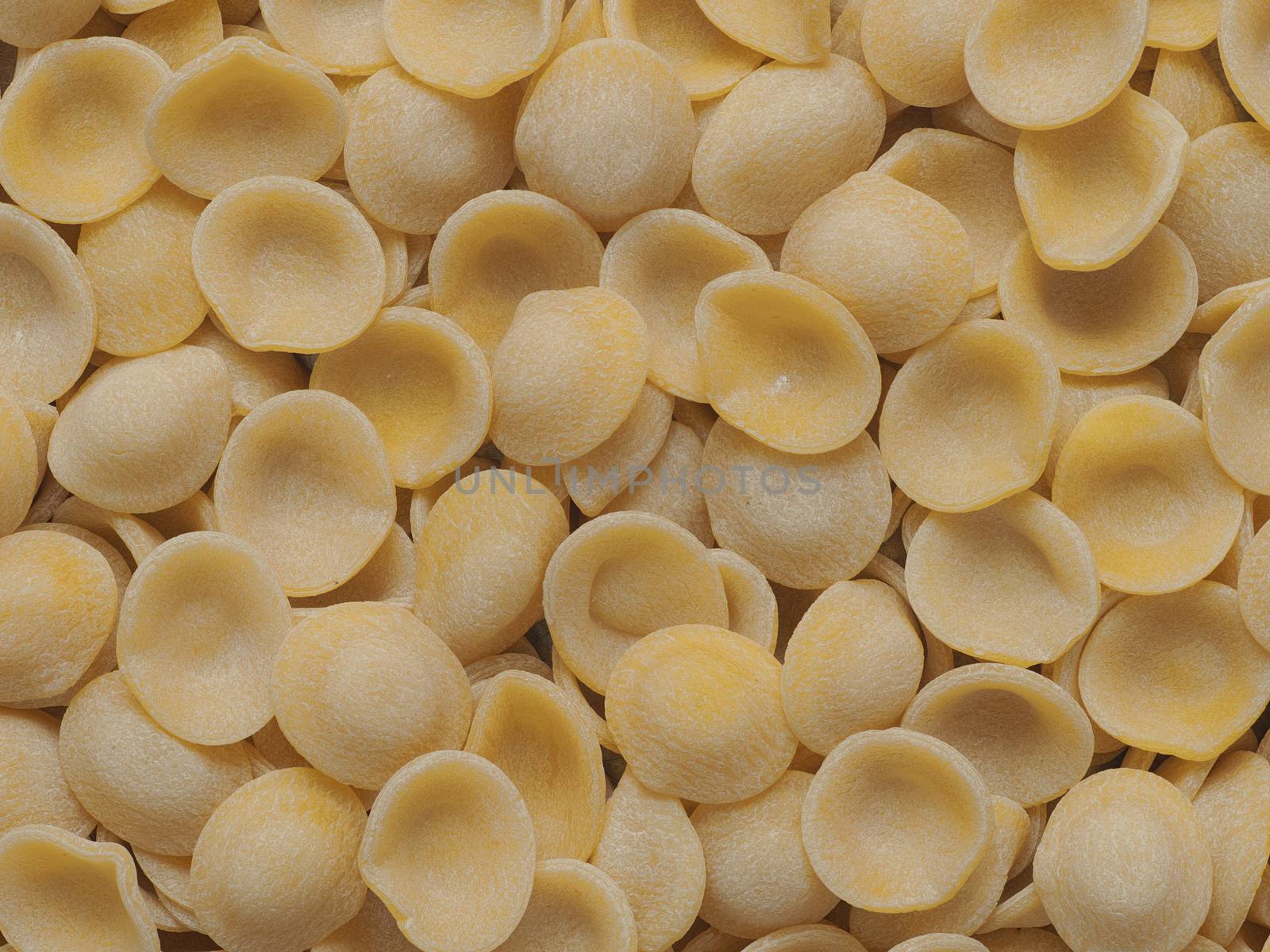 dried italian orecchiette pasta food background by zkruger