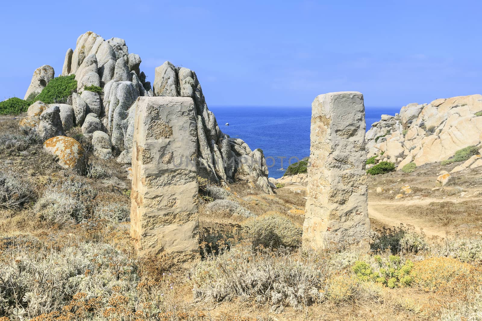 Moon valley  in Sardinia island , Italy