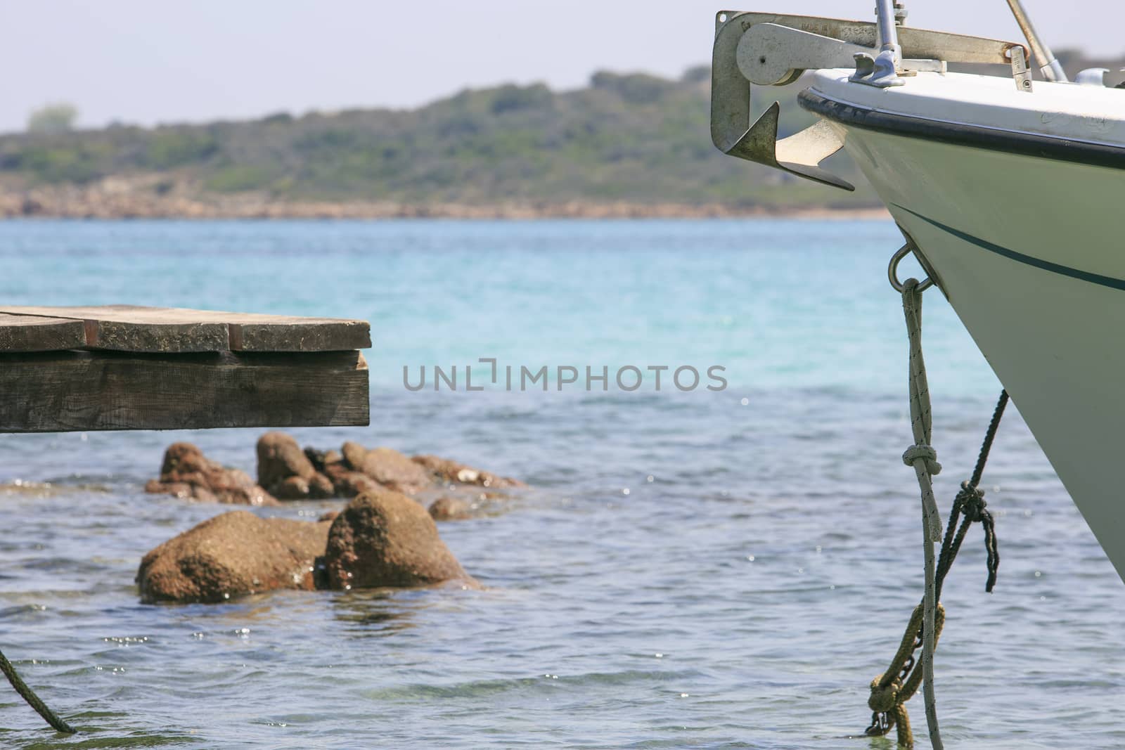 Wooden pier on the mediterranean sea