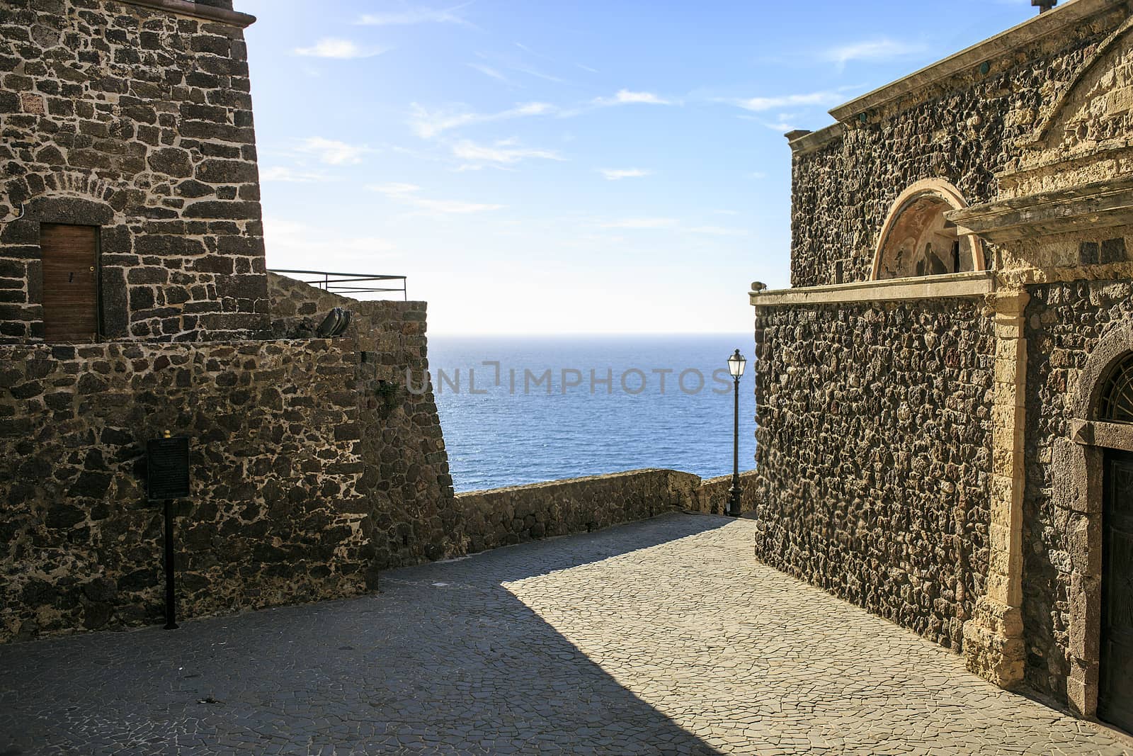 Castelsardo town sited in Sardinia , Italy