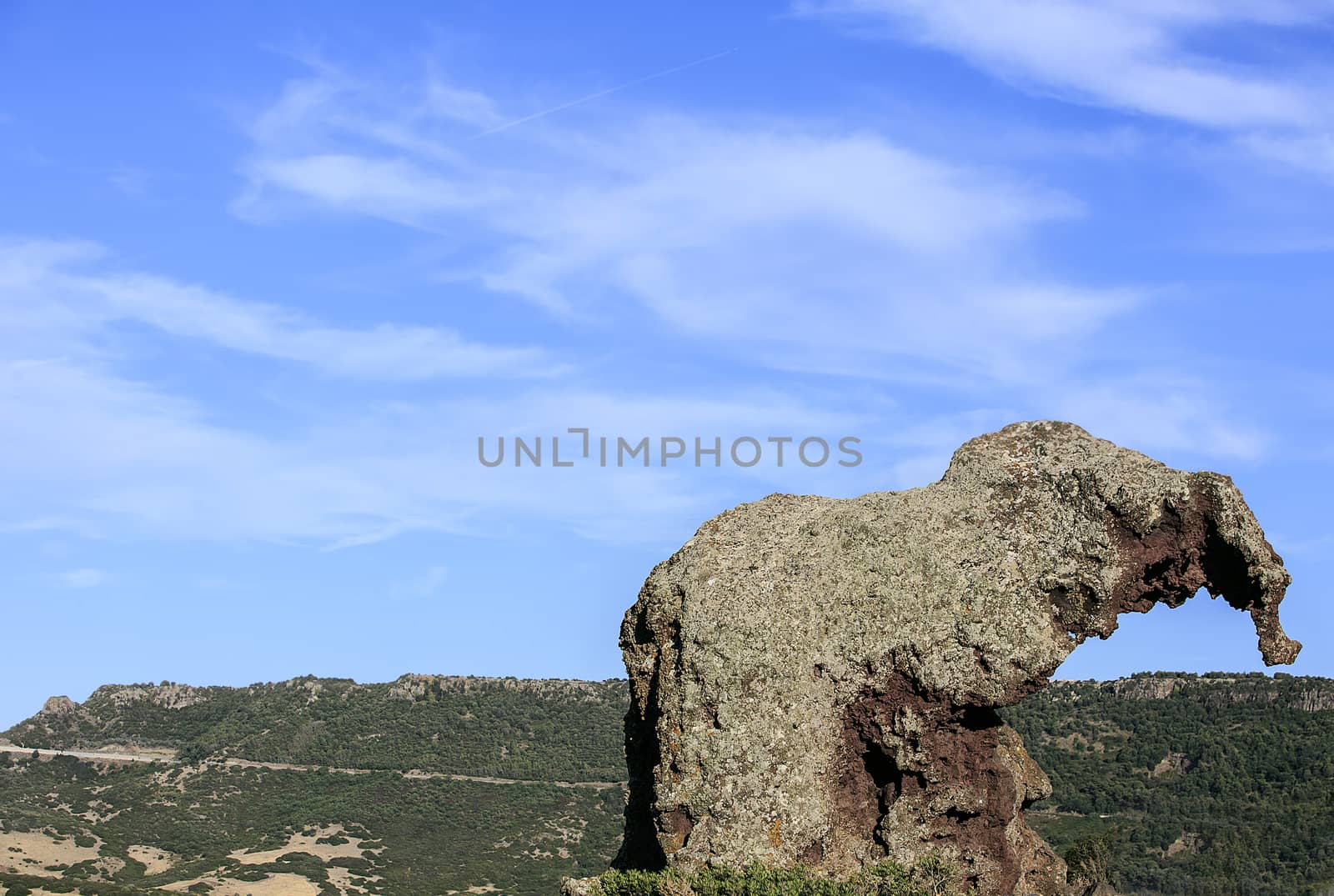 Rock of the elephant in Castelsardo, Sardinia