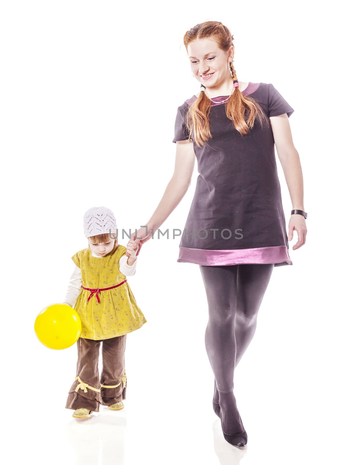 Mother walking daughter by olga_sweet