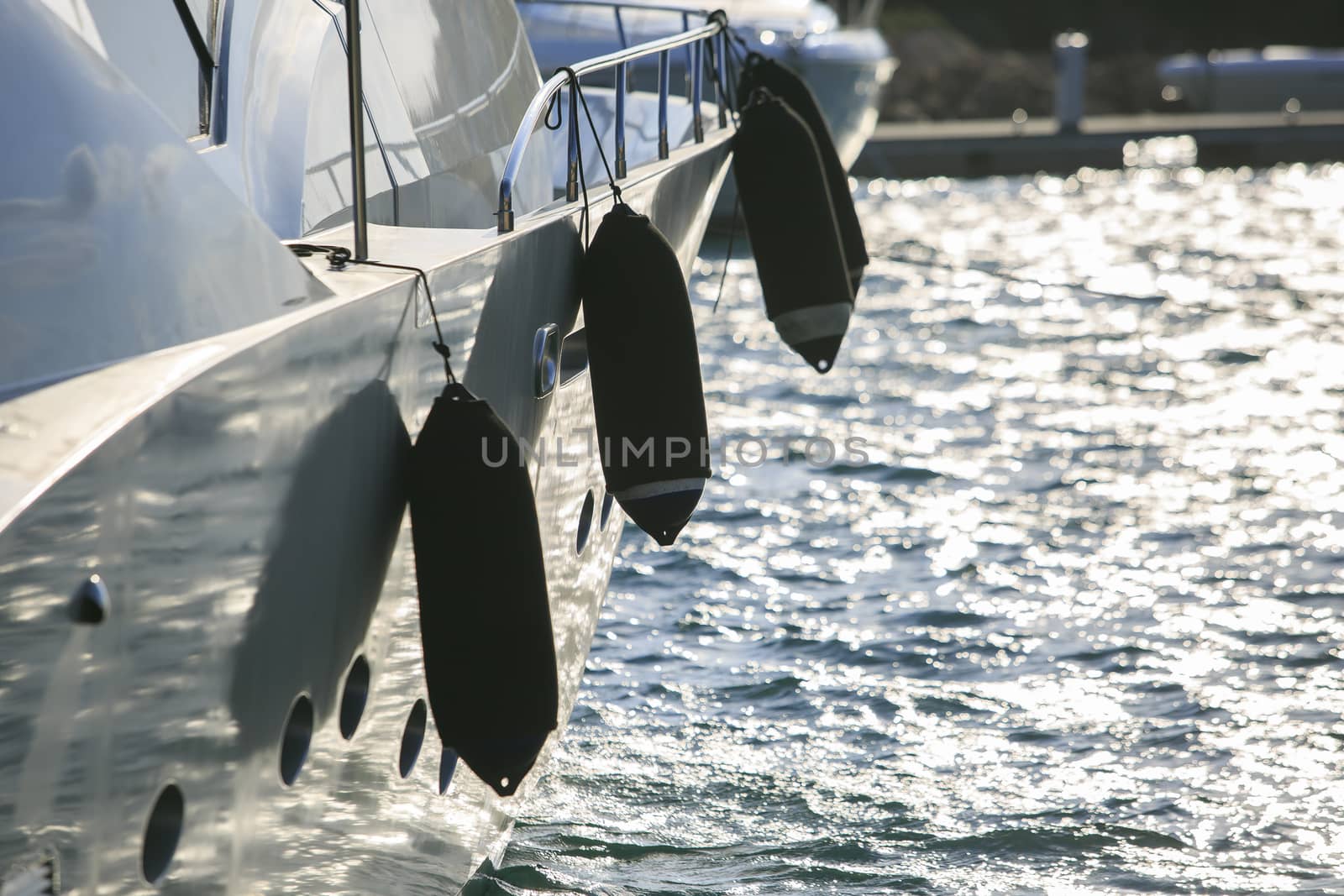 Luxury yatch in a port