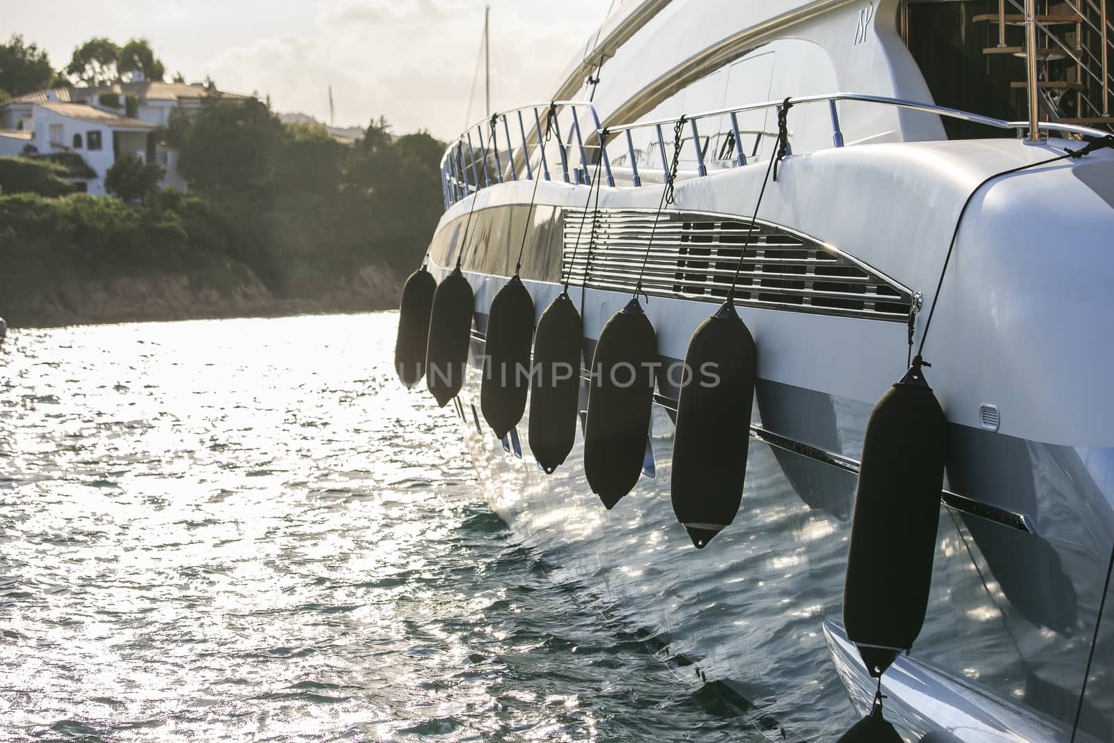 Luxury yatch in a port