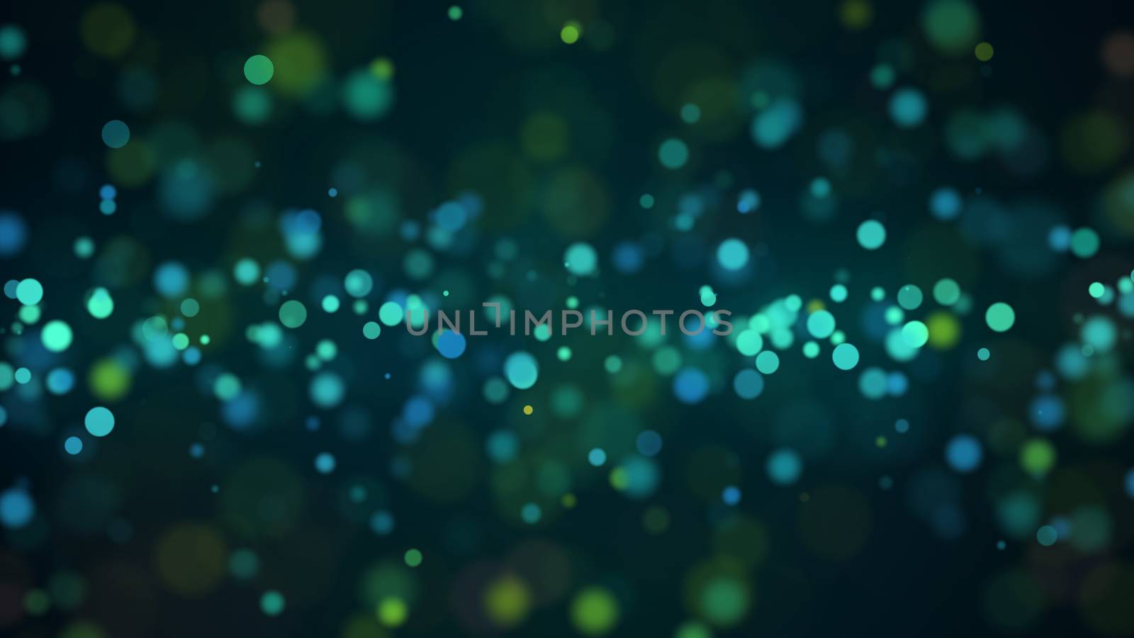 Defocused bokeh lights. Digital backdrop. 3d rendering