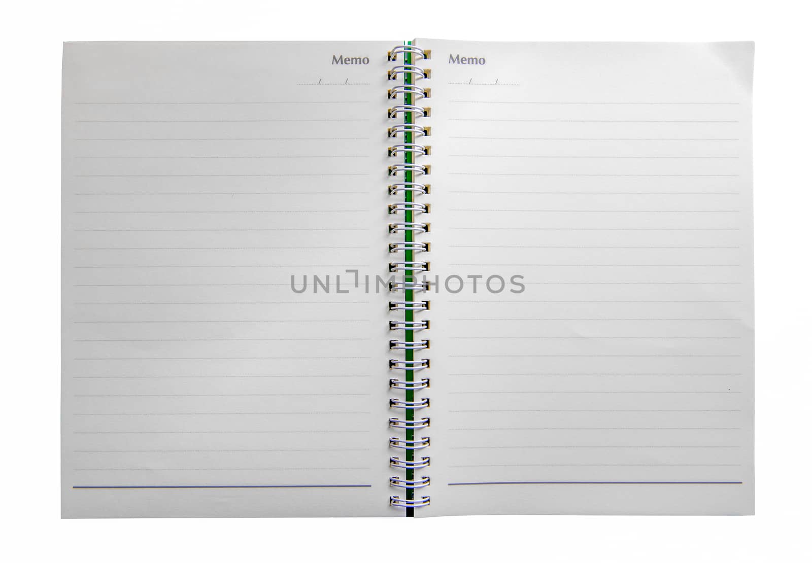 Notebook paper isolate on a white background by casanowe