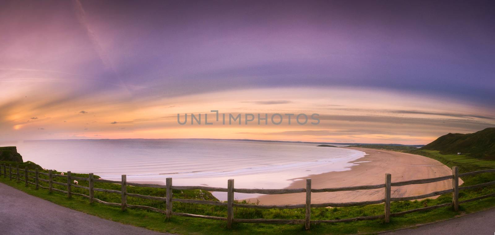 panorama view of Gower south wales in uk by towfiq007