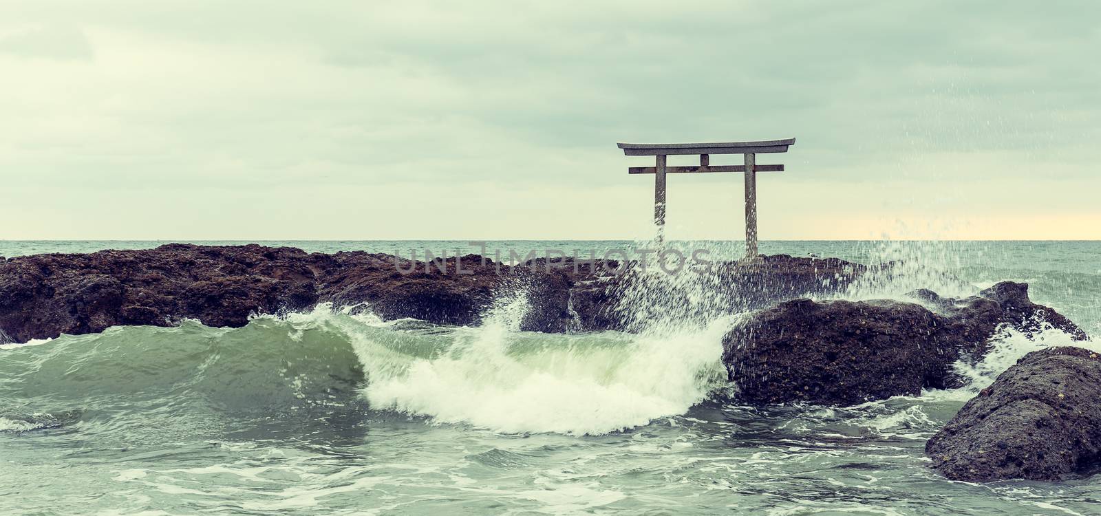 Seascape and torii