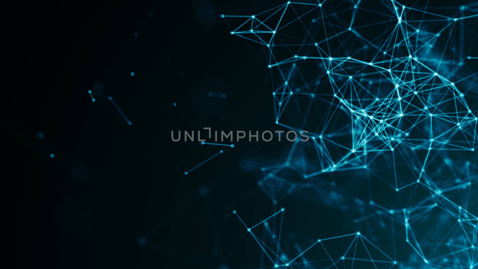 Abstract connected dots. Digital backdrop by nolimit046