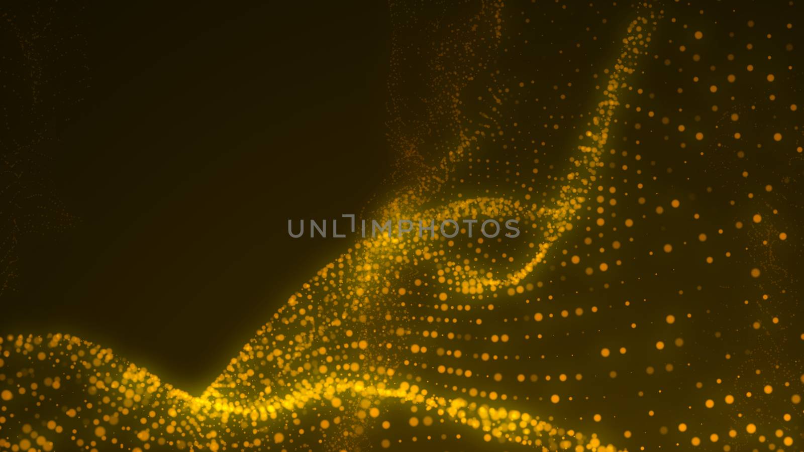 Waving particles floor. Abstract background by nolimit046