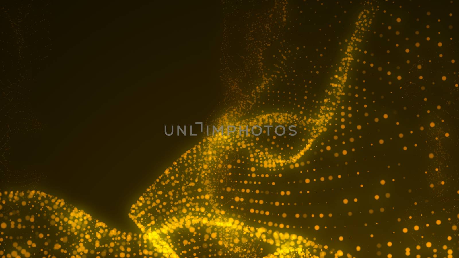 Waving particles floor. Abstract background by nolimit046