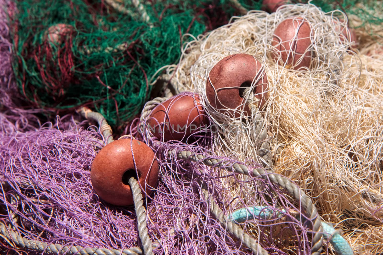 Some Fishing Nets on the Quayside at Latchi in Cyprus