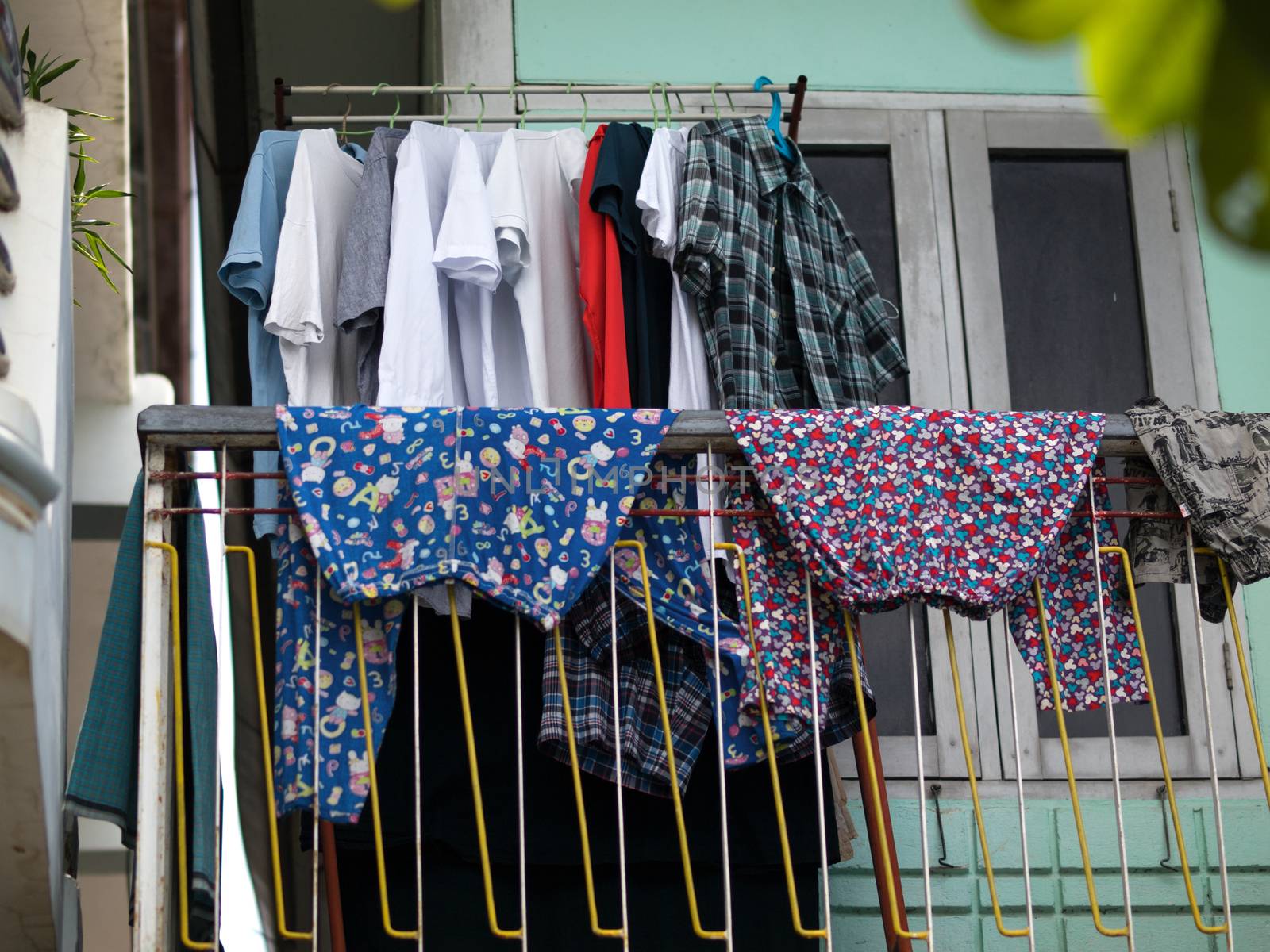 CLOTHES DRYING ON THE BALCONY by PrettyTG