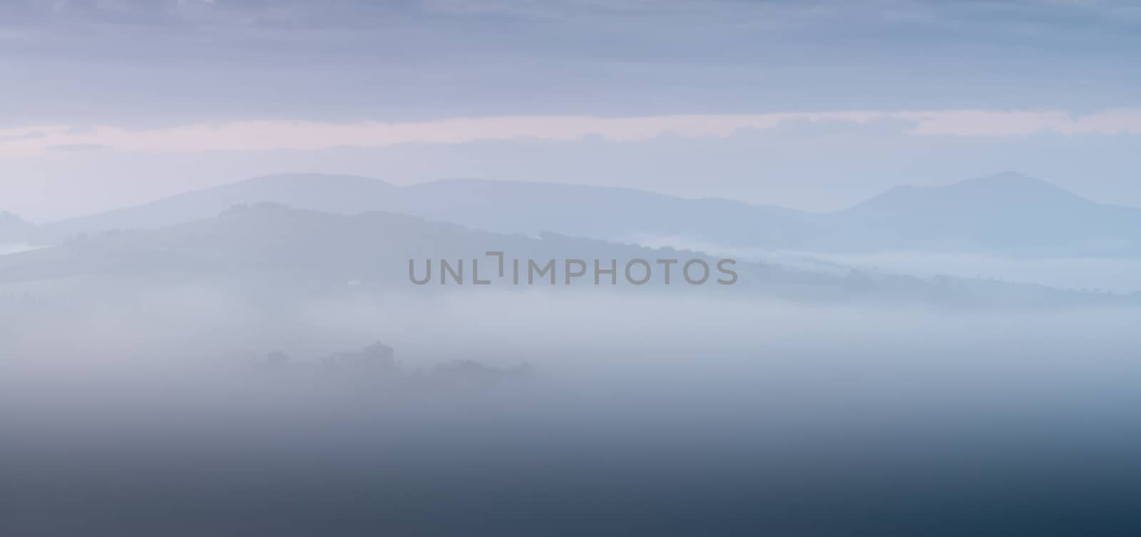 Misty Dawn in Tuscany by phil_bird