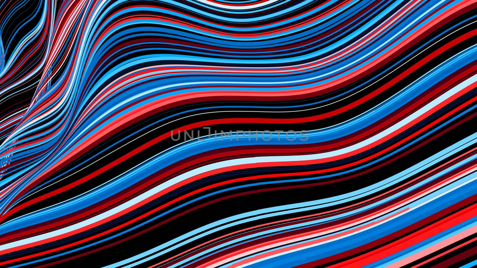 Abstract background with colorful wavy lines. 3d rendered