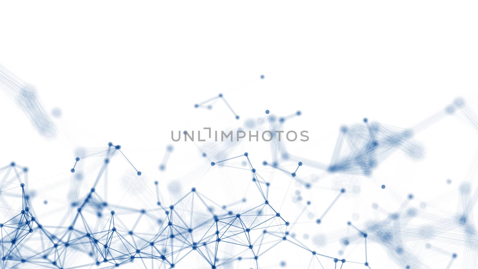 Abstract connected dots on white background. Technology concept. Digital illustration by nolimit046