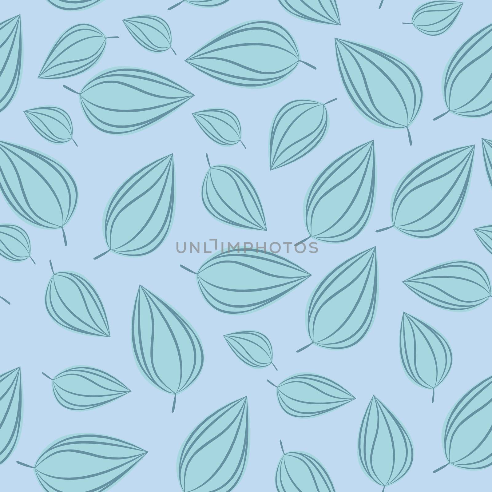 Seamless pattern background with autumn leaves. illustration. by Asnia