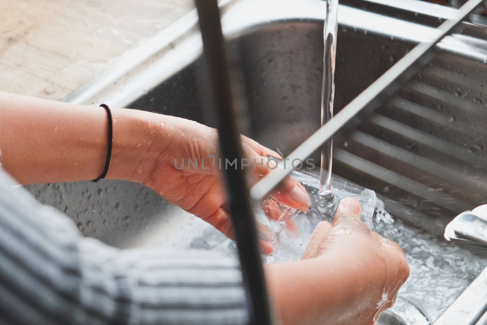housework, Close up image of washing dishes background