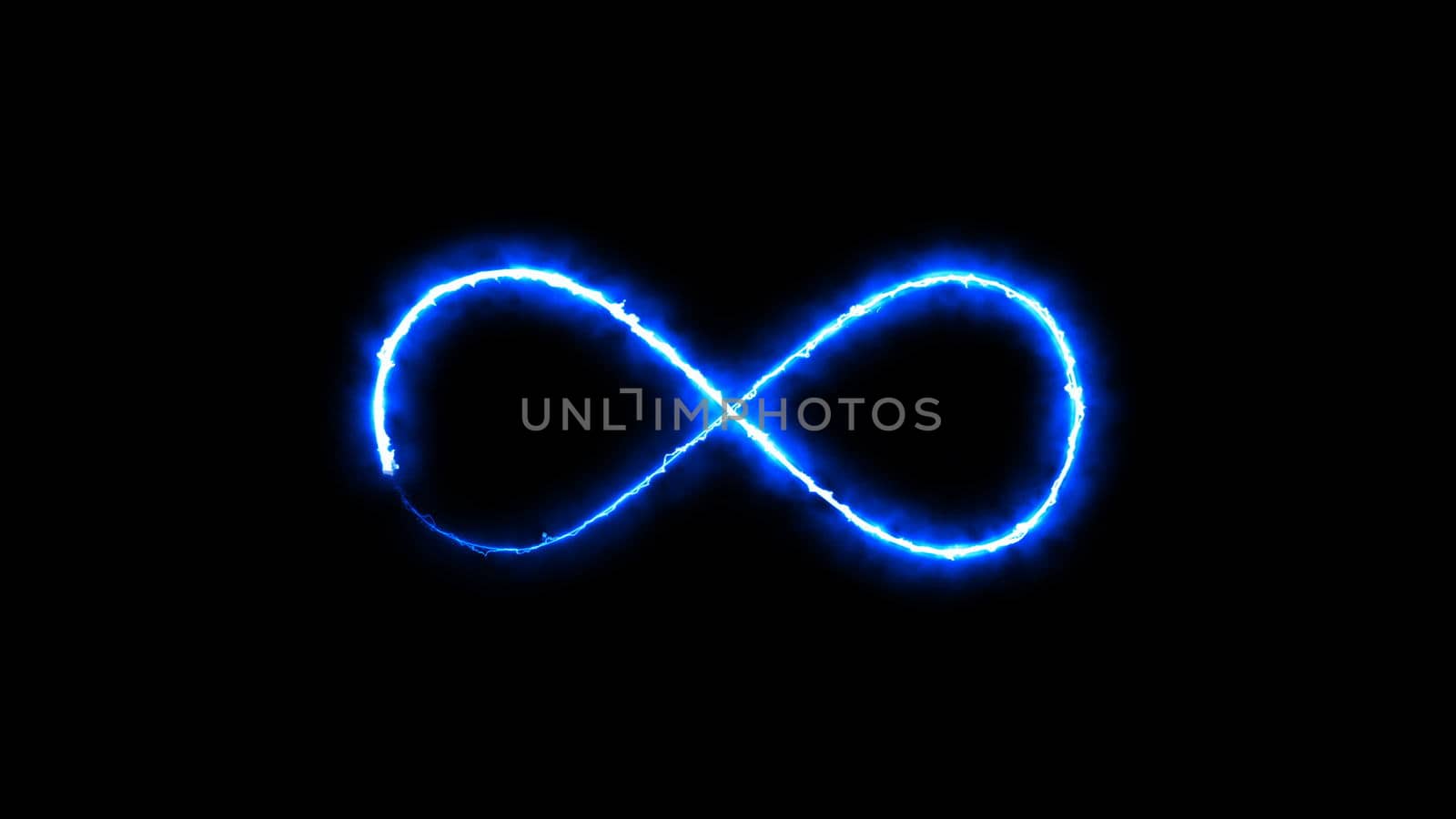 Abstract background with infinity sign. Digital background. 3D rendering